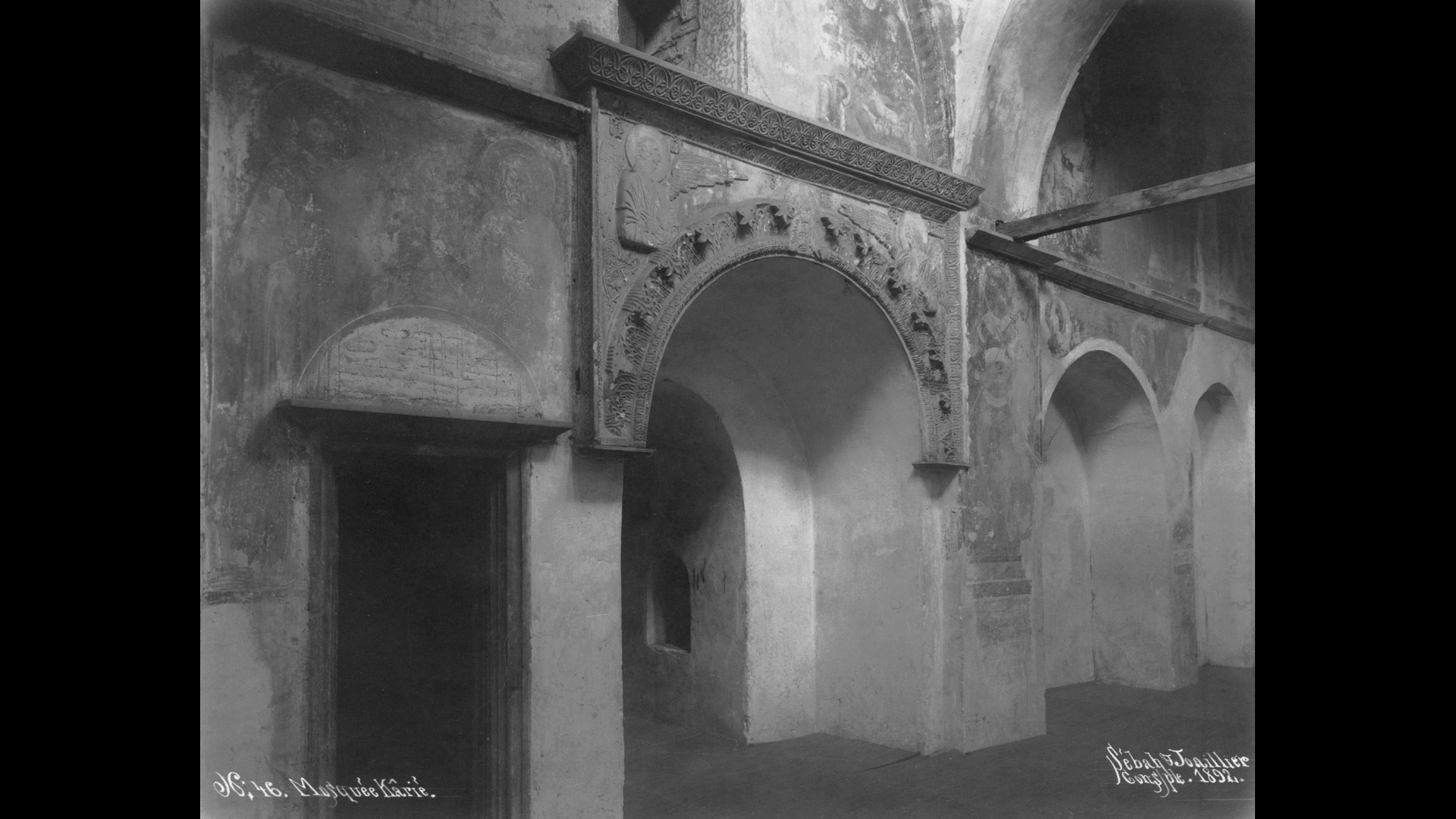 Byzantine Sculptured Arch Relief, Kariye Mosque 1892 - Library of Congress