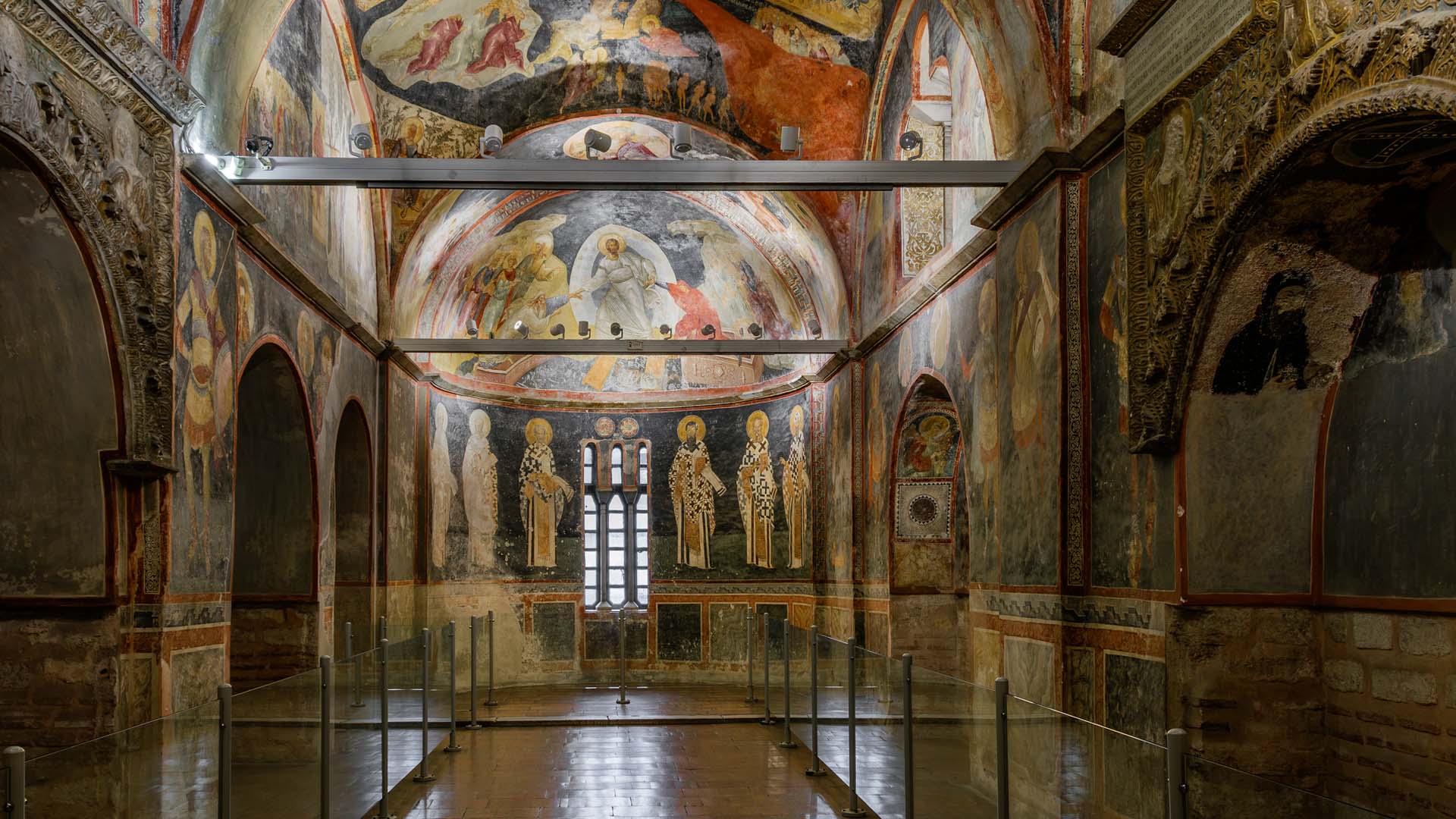 Parekklesion nave in Chora Church, Frescoes - Ιερά Μονή της Χώρας, Παρεκκλήσιον Τοιχογραφίες